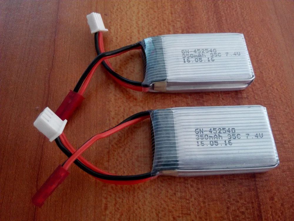 MJX X401H R/C Quadcopter запасная деталь для радиоуправляемого дрона 7 4 V 350mah батарея 2 шт VS