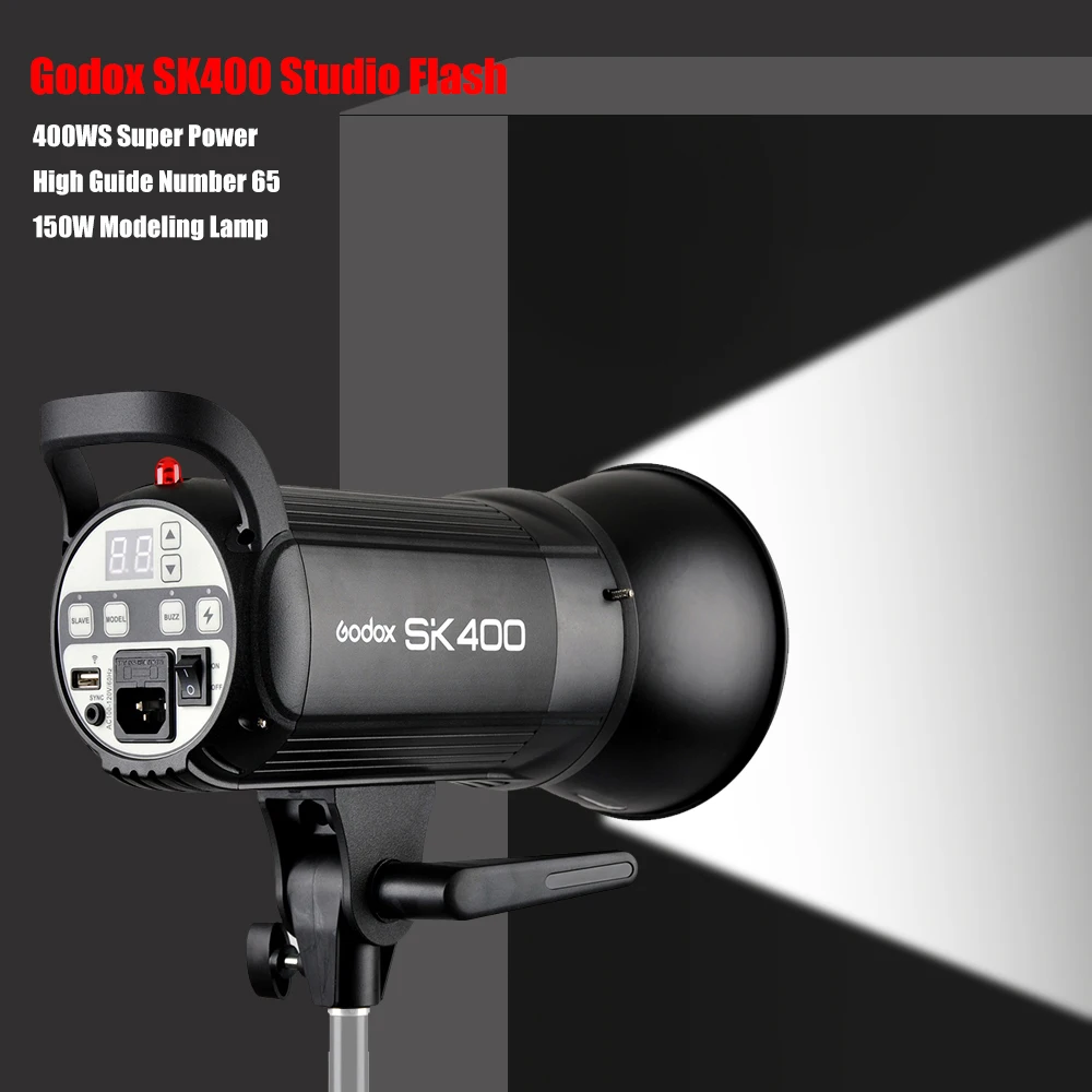 Профессиональная студийная вспышка Godox SK400 SK серии 220V power Max 400WS GN65