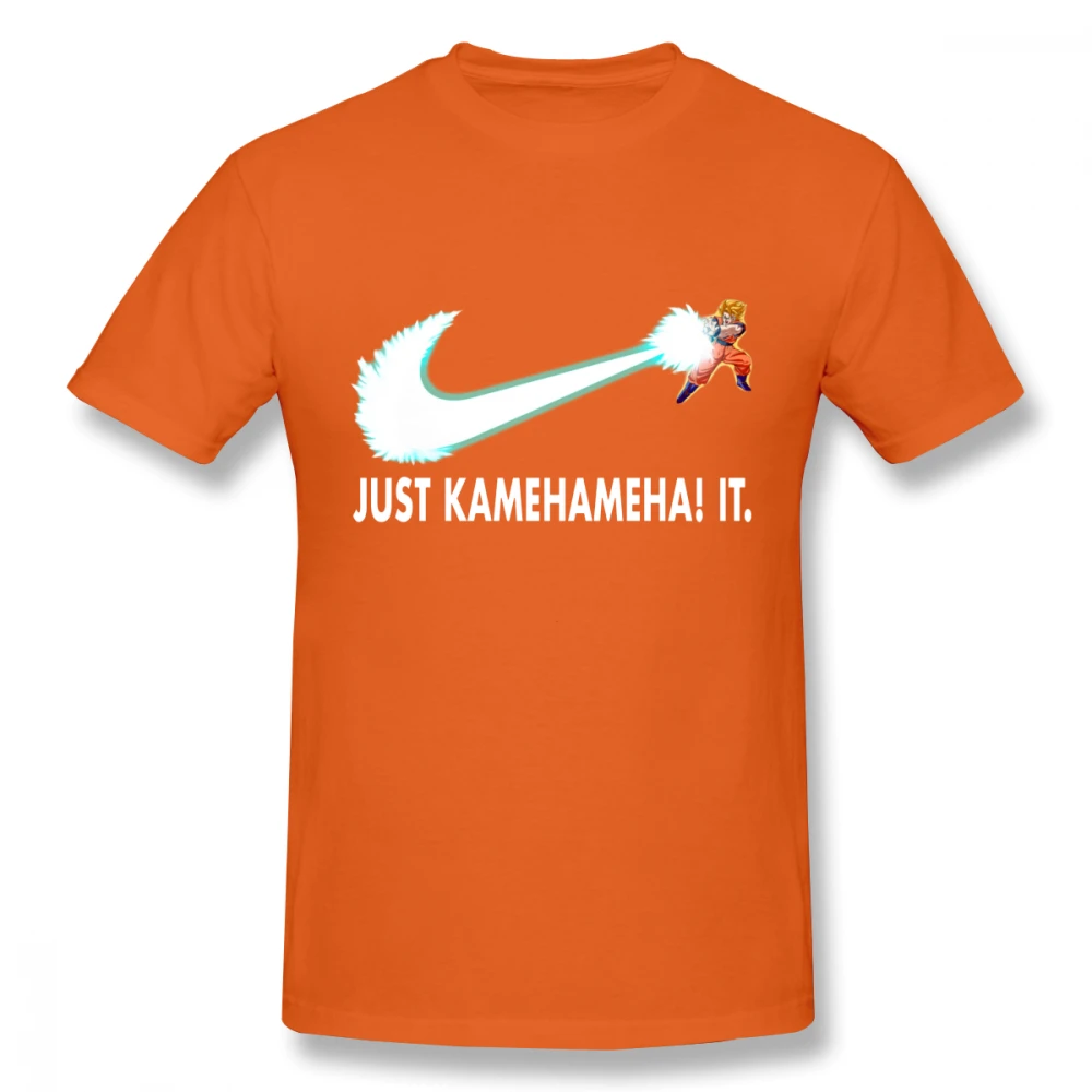 Crewneck Dragon Ball Z футболка просто Kamehameha It Goku футболки Супер Saiyan пользовательские Desgin футболка для мужчин с 3D принтом - Цвет: Оранжевый
