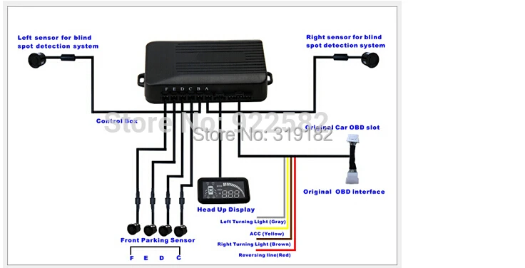HUD парковочный сенсор 6 SystemCar Head Up Display защита от превышения скорости разъем OBD II