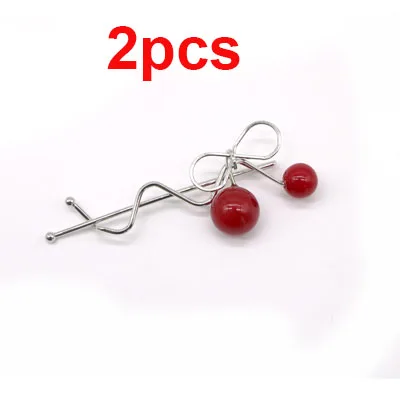 2pcs silver Заколки для волос для женщин и девочек, имитирующие жемчужные заколки для волос, свадебные заколки для волос, заколки для волос, инструменты для укладки, принадлежности для плетения G0302 - Цвет: 2pcs silver