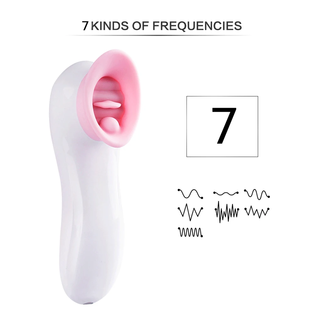 Nipple Breast Sucking Stimulator Vibrator Sex Oral Licking Tongue 7 Vibrating Clitoris Adult Product | Красота и здоровье