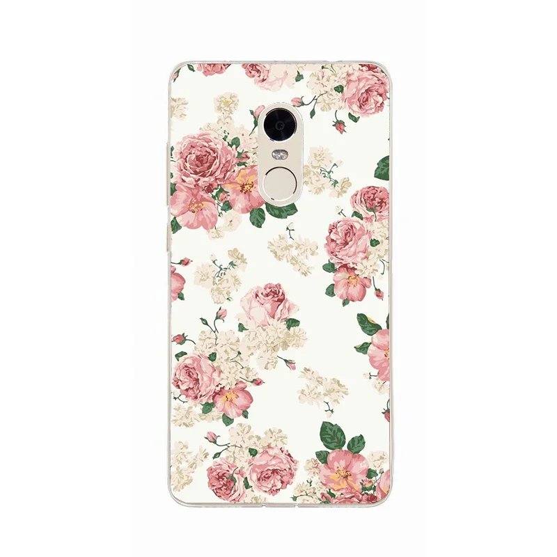 Silicon Case For Xiaomi Redmi Note 4X Floral Soft Cover 4 4A Cases Pro Coque |