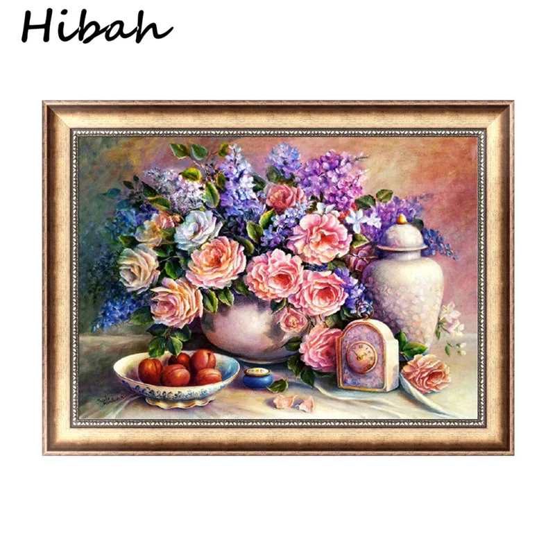 3d diy diamond painting cross embroidery kit home decoration flower pot Mosaic design picture painting. | Дом и сад
