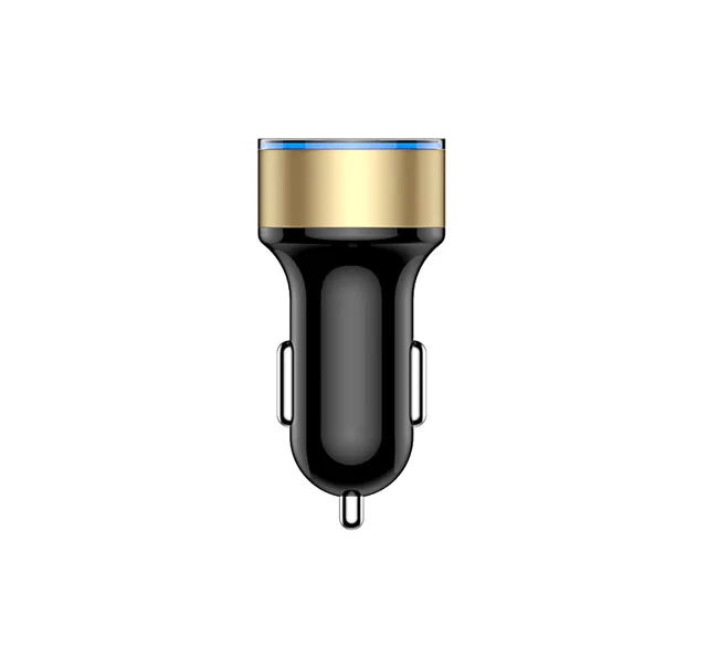 Black with gold VIKEFON 3.1A мини USB Автомобильное зарядное устройство для мобильного телефона планшет gps быстрое зарядное устройство автомобильное зарядное устройство двойной USB телефон зарядное устройство адаптер в автомобиле - Тип штекера: Black with gold