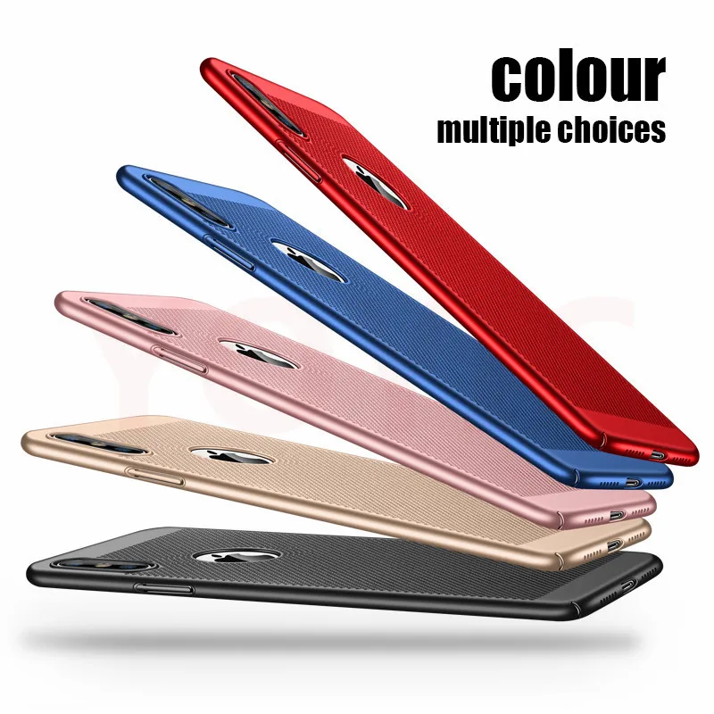 YOYIC Heat Dissipation Phone Hard Back PC Case For iPhone X 8 Plus 6 6s plus Cases Full Cover 7 5 5s |