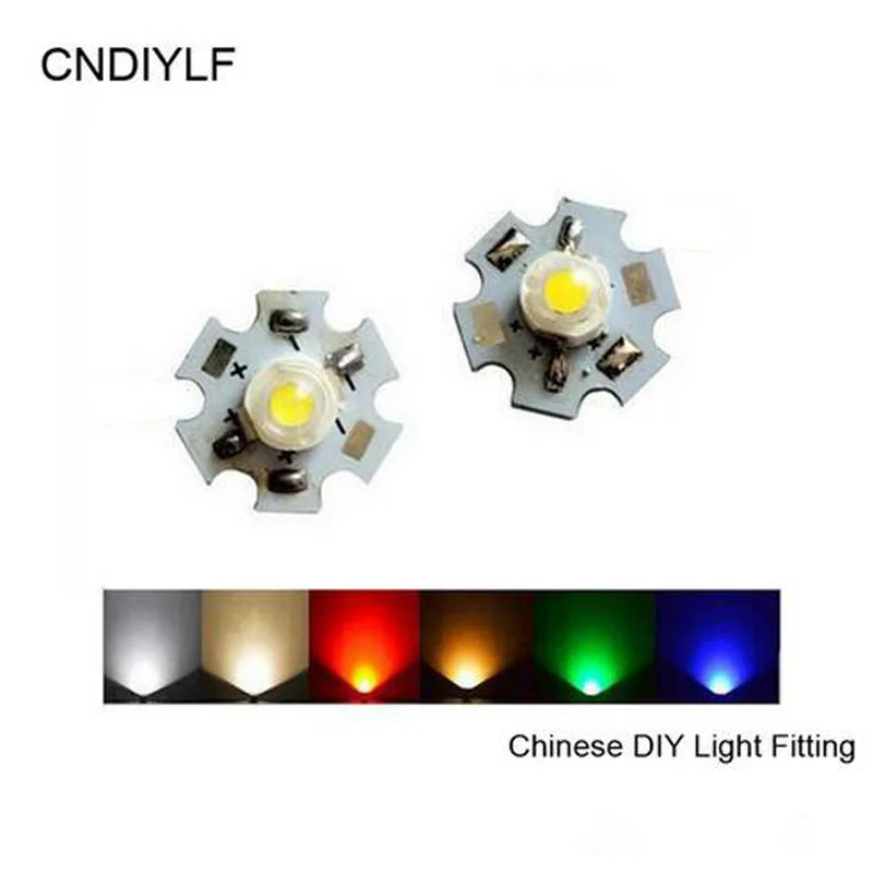 Высокая мощность 1 3 Вт белый/теплый белый PCB LED чип Star теплоотвод алюминиевая