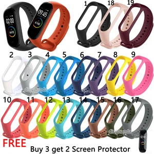 Цветной силиконовый ремешок для часов Xiaomi Mi Band 4, сменный ремешок для mi band 4