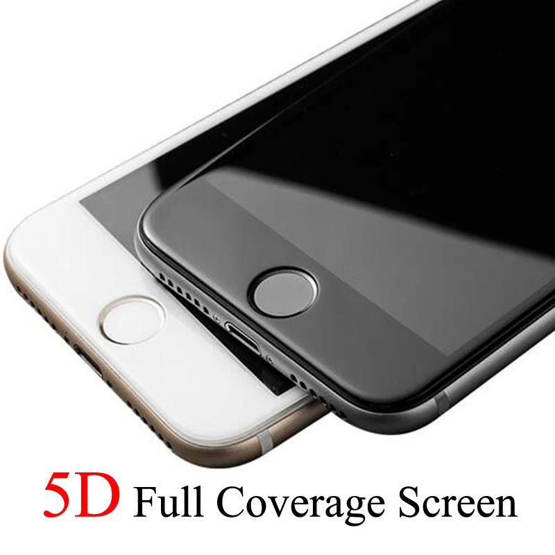 5D холодная резьба полное покрытие закаленное стекло для iPhone 7 8 Plus Новый 3D/4D
