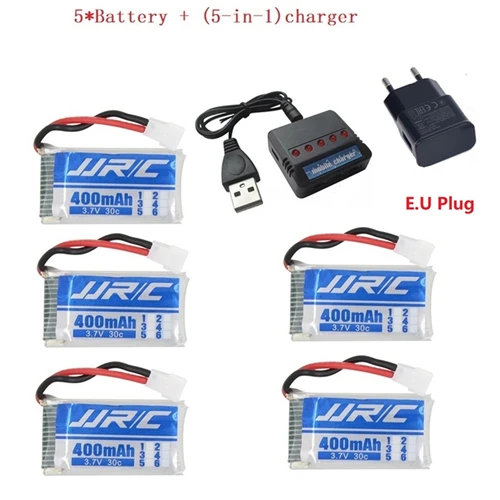 Розовый Обновленная версия Lipo батарея 3,7 v 400mAh 30C для JJRC H31 H43hw Дрон Li-battery JJRC H31 Lipo battery+ 6 в 1 кабель зарядное устройство - Цвет: Розовый
