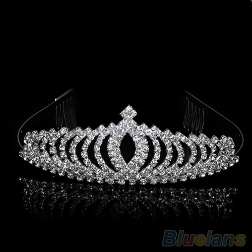 

Bridal Bridesmaid Crystal Rhinestone Crown Tiara Headband Wedding Party Prom 22CZ