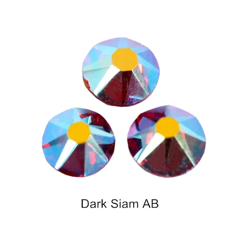 Dark Siam AB 144 шт лучшее качество стразы Горячая фиксация стразы 8 Большие 8 маленькие стеклянные стразы Красочные горячая фиксация камни железные стразы для одежды B3309 - Цвет: Dark Siam AB
