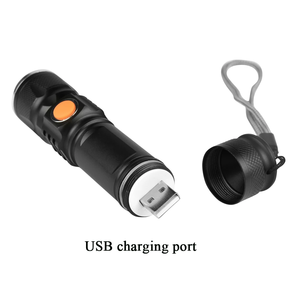 Usb фонарик мини cree xml t6 Увеличить факел Водонепроницаемая светодиодная лампа для
