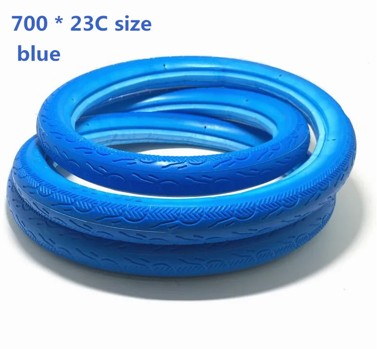700-23C blue 24*1/38 700* 23C шины мертвые шины Твердые шоссейные велосипеды бесплатно надувные шины взрывозащищенные вакуумные шины многоцветный опционально Q294 - Цвет: 700-23C blue