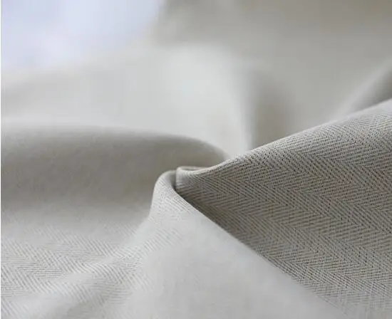 Light Beige Curtain Современные Плотные Твиловые льняные затемненные занавески, индивидуальный домашний декор, занавеска для окон, драпировка для спальни, гостиной, сплошная глухая панель - Цвет: Light Beige Curtain