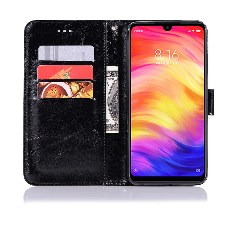 Чехол Кошелек из искусственной кожи в стиле ретро для Xiaomi Redmi 7 чехол откидная