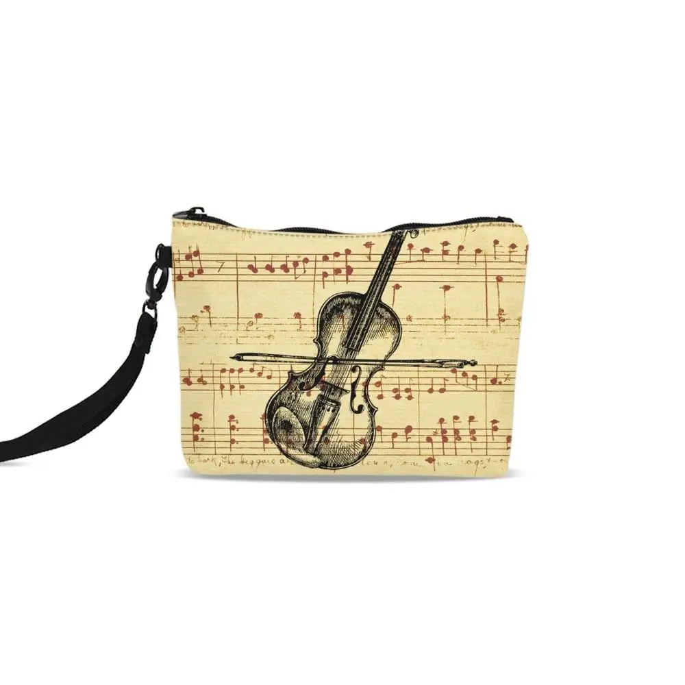 Сумка для макияжа женщин косметическая музыка Note Melody виолончель роскошные