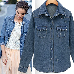 match vintage denim shirt 