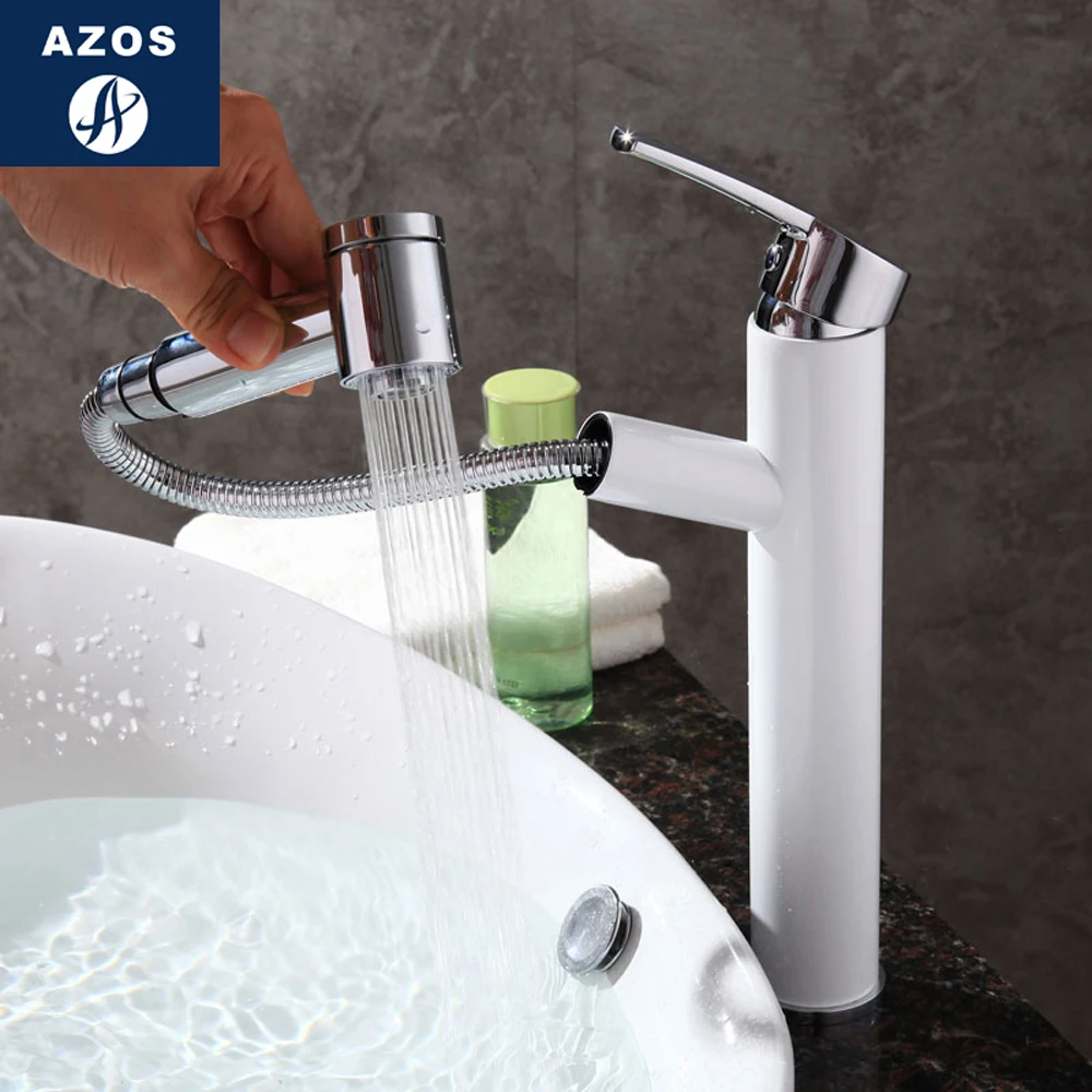 Смеситель для ванной комнаты с одной ручкой Поворотный душа Носик сосуд Раковина