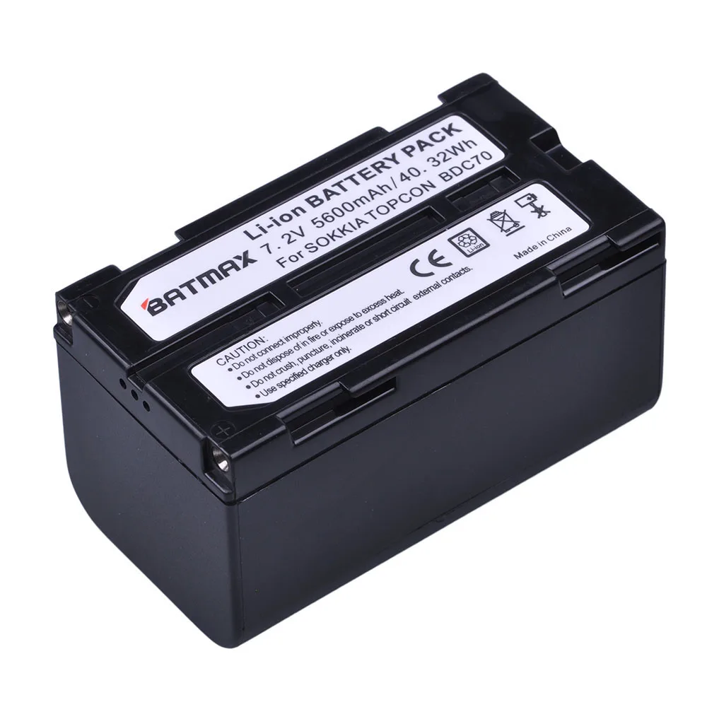 1Pc 5600mAh BDC70 Li Ion Rechargeable Battery for Topcon Sokkia Total Stations, Robotic Total Stations and GNSS Receivers