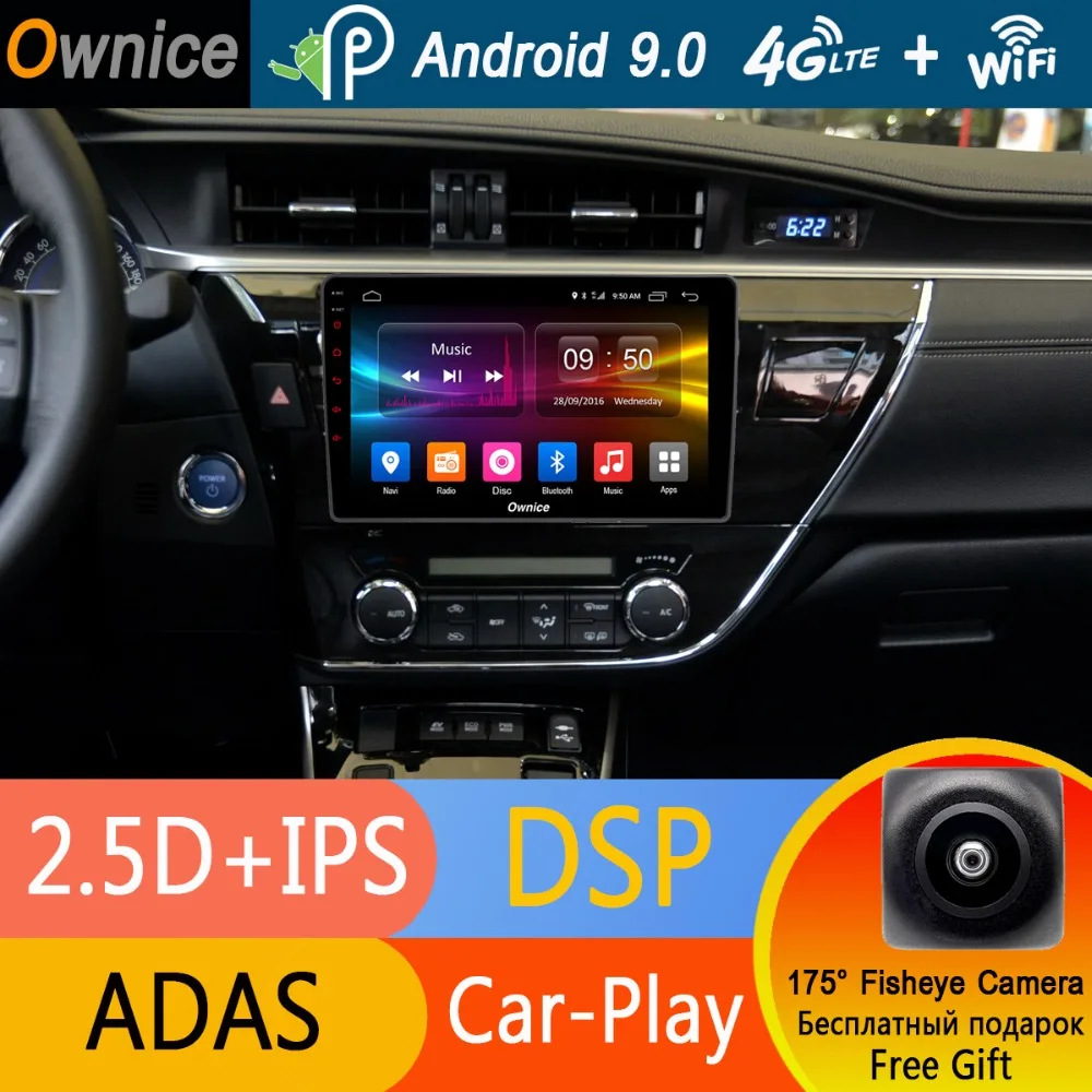 Автомагнитола с GPS Navi 10 1 дюйма IPS ОЗУ 4 Гб ПЗУ 32 ГБ Android 9 0 DSP для Toyota Corolla E160 2014 2015