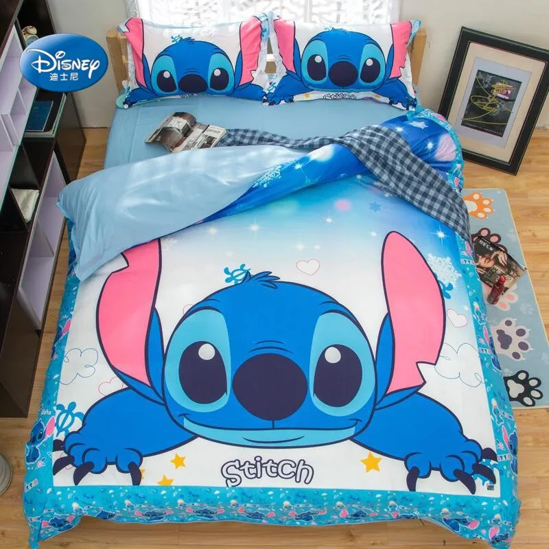 Набор постельного белья disney Lilo Stitch с Hahaha 3D, синее одеяло, покрывало для летней кровати, покрывало для кровати, наволочки, подарок на день рождения