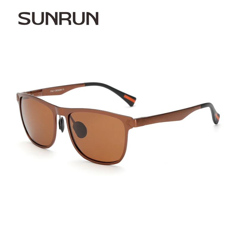 Солнцезащитные очки SUNRUN Мужские поляризационные алюминиевые рамки