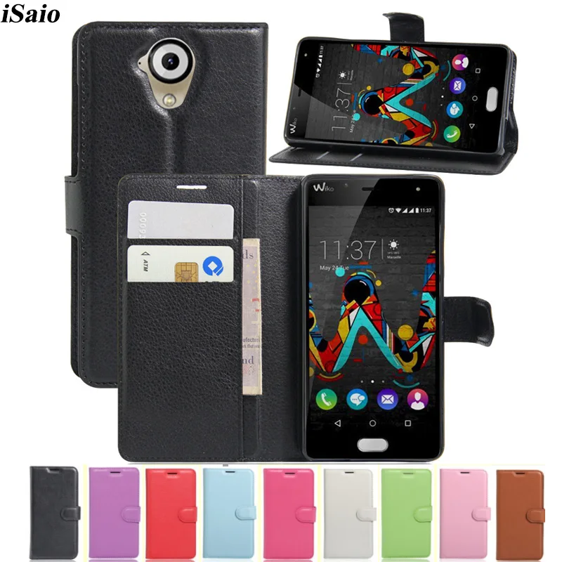 

For Wiko U Feel Wallet Case Flip Leather Cover Phone Case For Wiko U Feel TPU Back Shell with Card Holders Funda Capa Coque