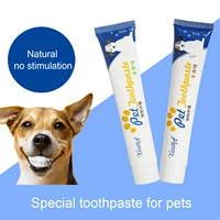 2pcs pet toothpaste remove food debris supplies for small to large cats dogs puppy finger teeth cleaning dental care 2 65oz