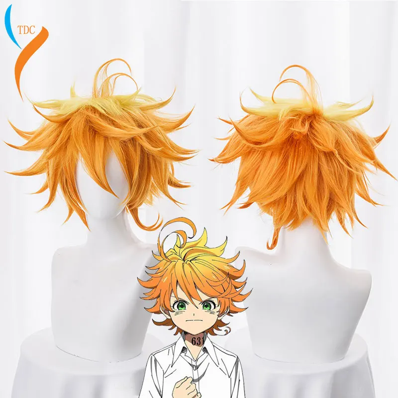 Эмма косплей парик аниме Yakusoku no Neverland Женский оранжевый косплей парик 63194 обещанный Neverland Эмма Косплей