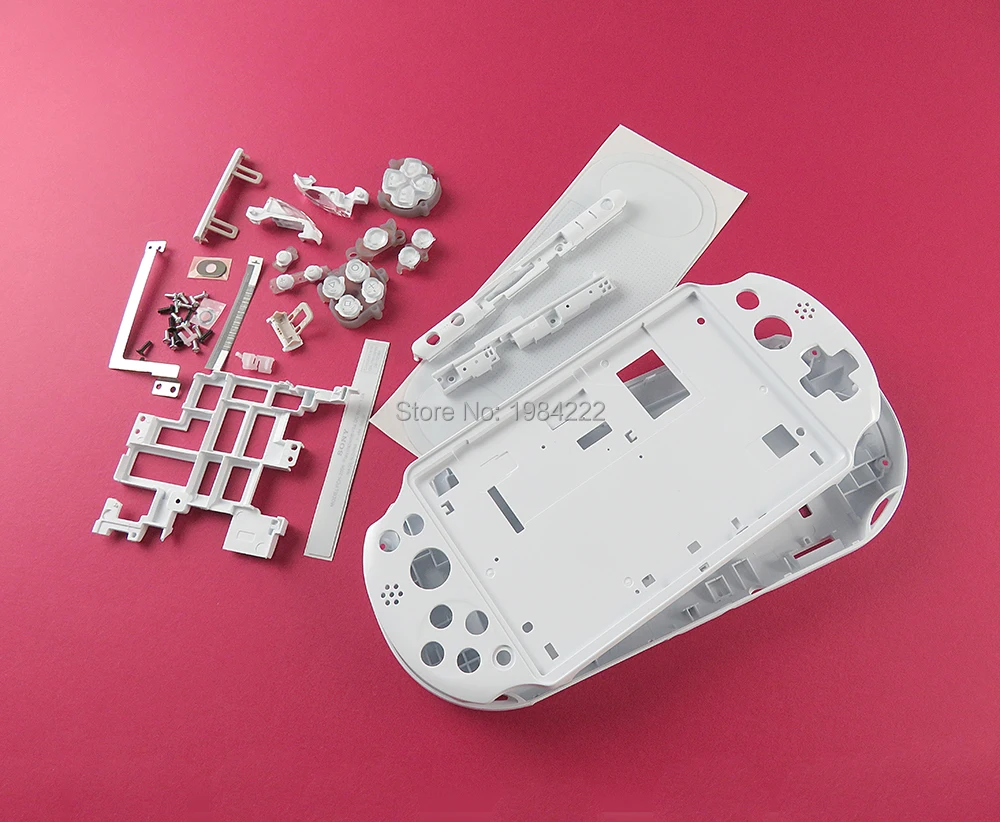 

Black Housing Front Faceplate Case Shell Cover Full Buttons Replacement for PSV2000 PSVITA 2000 Console