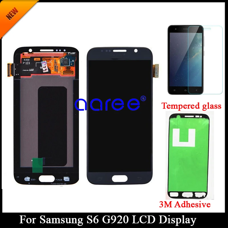 100% протестированный ЖК дисплей Super AMOLED для SAMSUNG S6 G920F Samsung G920I экран с сенсорным