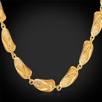 cute slipper necklace for women men new fashion jewelry trendy gold color choker necklace n987