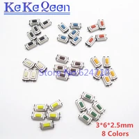 50pcspcs 362 5mm tact touch micro switch 3x6x2 5mm 362 5 smd white red black black orange green blue brown button head