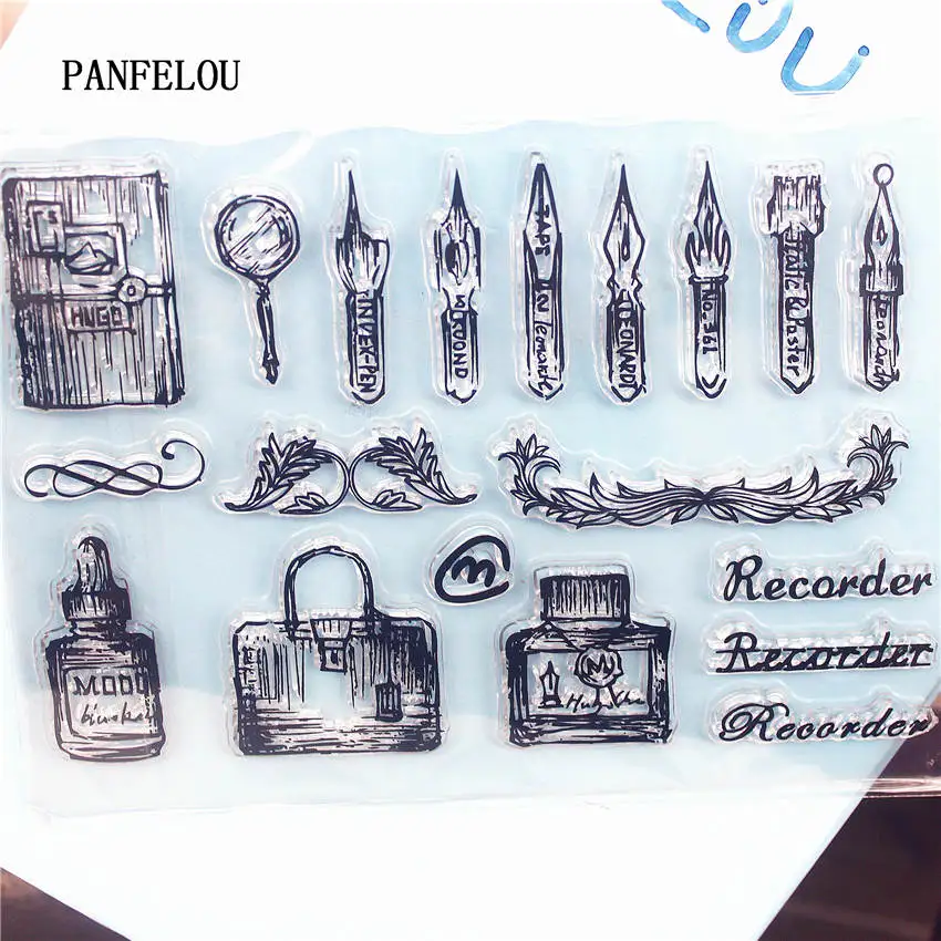 As picture PANFELOU список цветов Прозрачный штамп DIY силиконовые уплотнения Скрапбукинг/изготовление открыток/Фотоальбом украшения принадлежности Листы - Цвет: As picture