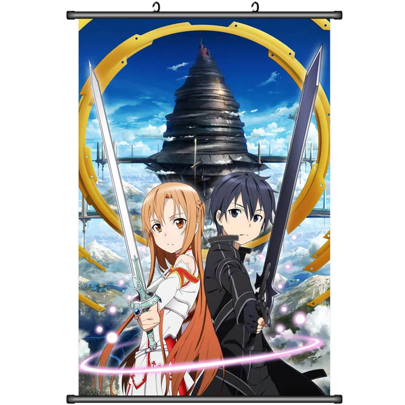 Японский аниме меч искусство онлайн II SAO сексуальная девушка Юки Асуна и Кирито