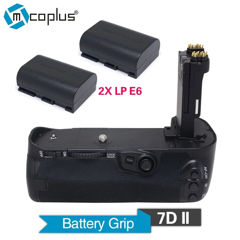Вертикальная Батарейная ручка Mcoplus Venidice 7DII с 2 LP E6 батареями для камеры Canon EOS 7D Mark II
