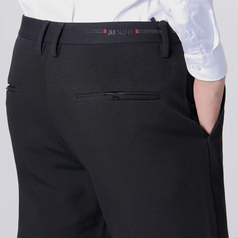 2018 New Fashion Mens Business Formal Suit Pants Four-sided Elasticity Slim Fit Quality Male Leisure Trousers | Мужская одежда