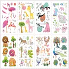 Rocooart, 2020, новые милые Мультяшные татуировки, фламинго, Лев, водонепроницаемые Временные татуировки, наклейки для детей, боди-арт, татуировки для детей