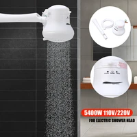 5400w 110v220v electric shower head bathroom instant hot water heater nozzle with hose bracket for bathroom