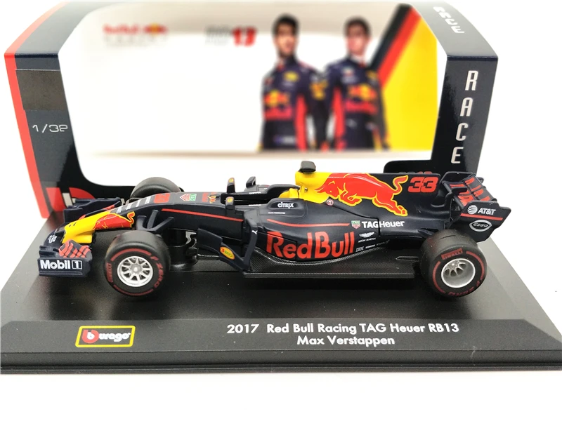 BBurago 1:32 F1 модель автомобиля RedBull команда RB13 литье под давлением гоночный автомобиль