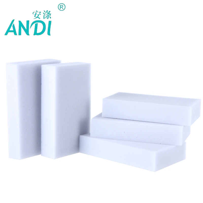 ANDI 100 шт./лот серая Волшебная меламиновая Губка 10*6*2 см Очищающая губка для мытья