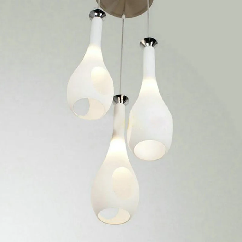 Роскошные стеклянные бутылки цвета слоновой кости столовая Подвесная лампа