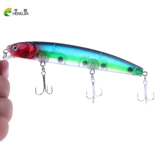 HENGJIA горячая Распродажа 1 шт. 12 5 см 15 6 г гольян пластик 3d глаза рыболовная приманка