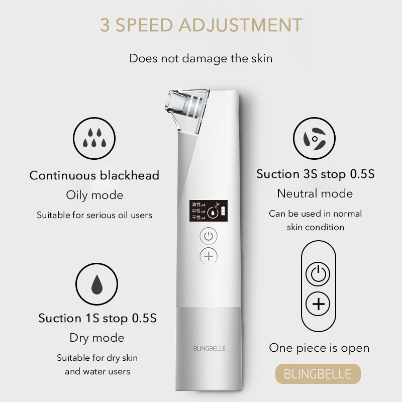 BlingBelle Second Generation Pore пылесос угрей Usb зарядка 3 шестерни ABS пластик вакуум
