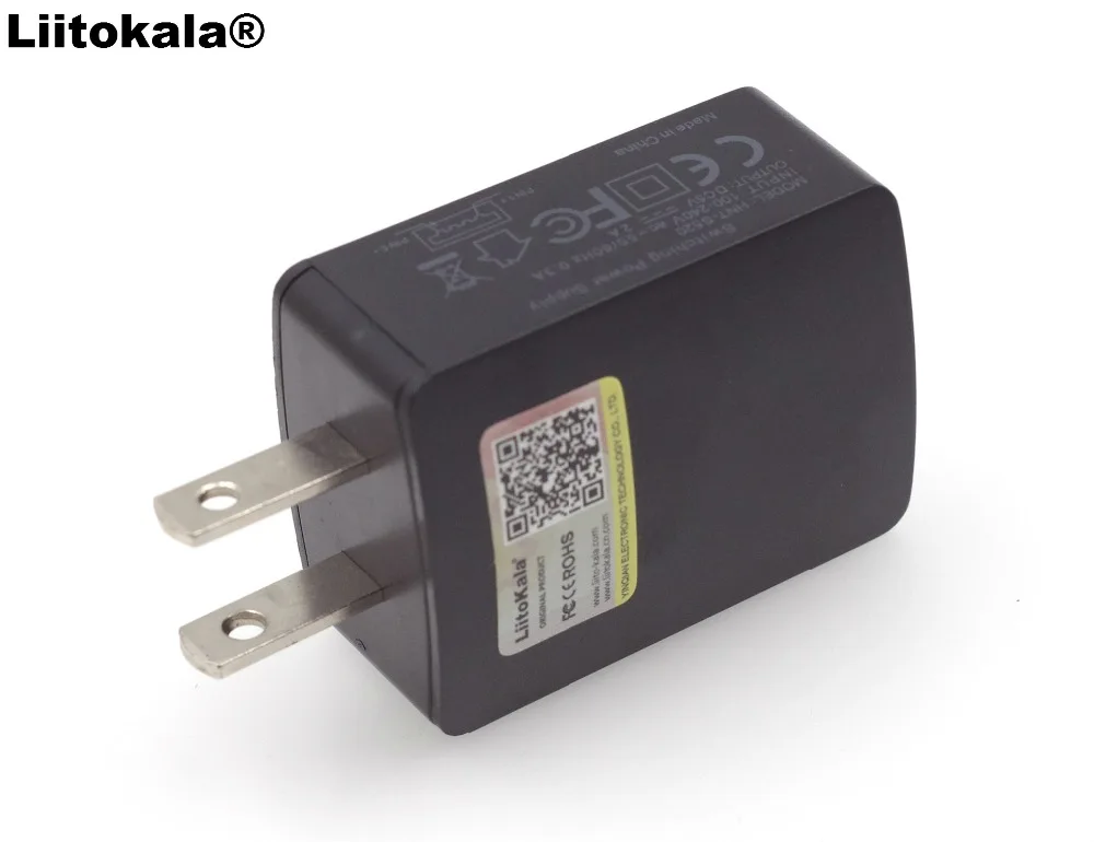 Зарядное устройство Liitokala с универсальной вилкой 1 А 2 USB|liitokala lii100|liitokala chargerplug charger