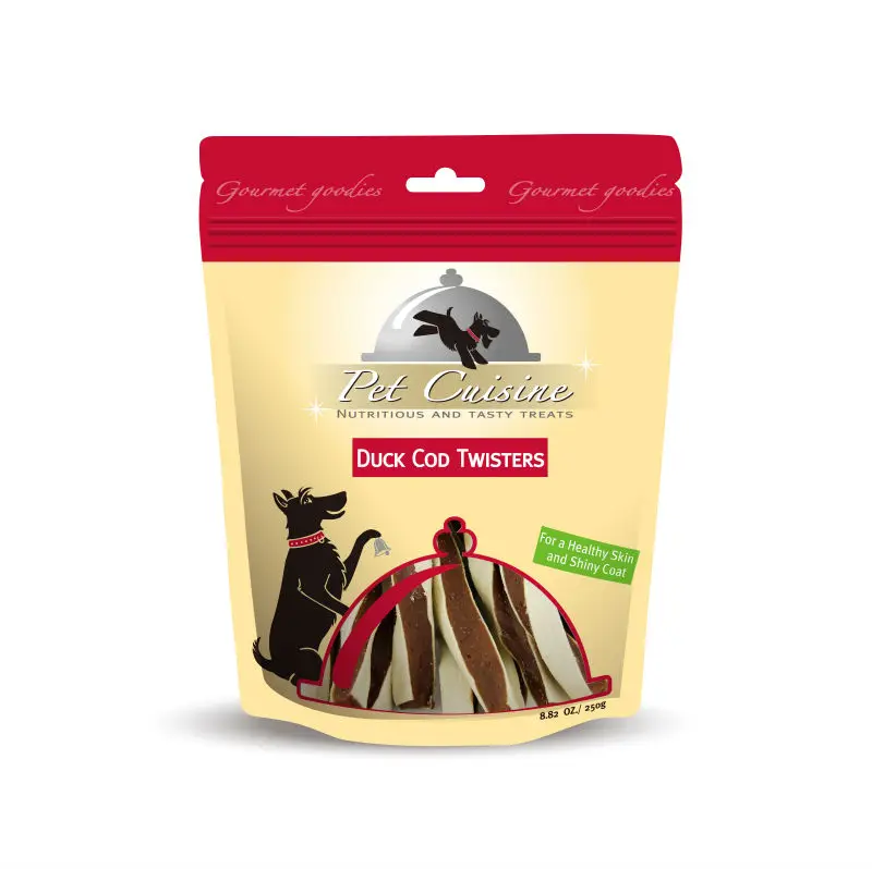 Пэт Кухня Природного Собака Лечит Жует Щенка утка Треска Сэндвич Твистеры 250 г бесплатная доставка|pet boutique|pet