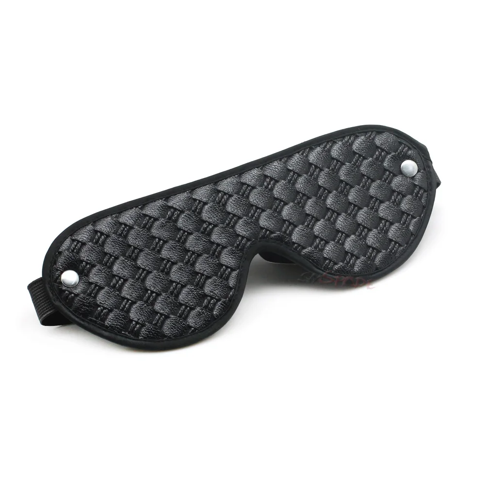 2017 новое поступление smspade черная искусственная кожа мягкий бондаж с завязанными глазами раб маска для глаз