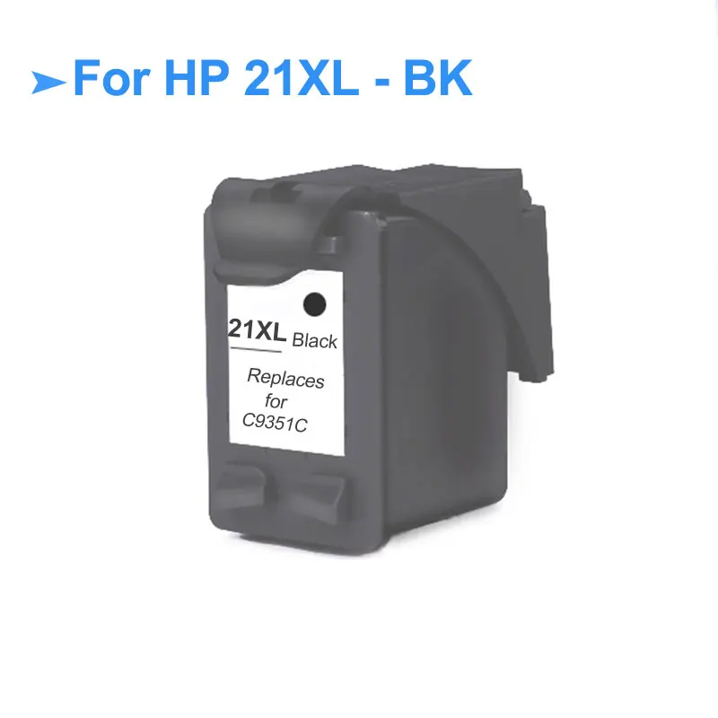 For 21XL-Black Пополнение для hp 21XL 22XL полный картридж Замена для hp с чернилами hp Deskjet 3915 3920 F380 F2180 F4100 F4180 принтер для hp 21 22 - Цвет: For 21XL-Black