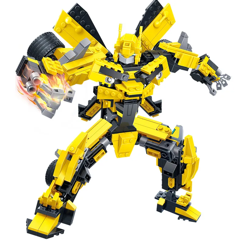 Gudi город Legoings Трансформеры Робот 32 см автомобильные блоки 584pc Кирпичи